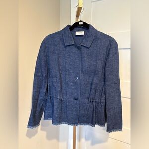 Akris Pinto 100% Linen Jacket . Us Size 10. Pre Owned Excellent Condition.